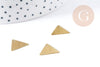 Breloque triangle 1 trou laiton brut 14mm, x10 (G8837)