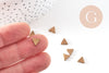 Breloque triangle 1 trou laiton brut , pendentif sans nickel, pendentif géométrique,7mm, x10 (G1347)