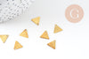 Breloque triangle 1 trou laiton brut pendentif sans nickel, pendentif géométrique,9mm, x50 (8.8gr) (G2481)