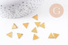 Breloque triangle 3 trous laiton brut, pendentif sans nickel,creation bijoux, pendentif geometrique,9mm,x 10 (G3111)