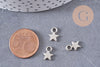 Breloques étoiles argentées , pendentif argent, Pendentif étoiles, étoile argentée, 1cm, x50 (13.1gr) (G0059)