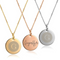 Breloques personnalisées 8mm avec logo en acier doré inoxydable 304, pendentif marque bijou, marquage logo, les 120 G8809