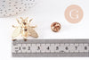 Broche abeille zamac doré 27mm, x1 (G10137)