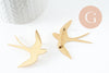 Broche hirondelle acier 316 inoxydable doré 52mm, x1 (G9606)