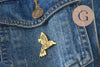 Broche oiseau colibri acier 304 inoxydable doré 30mm, x1 (G9783)