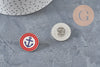 Golden zamac 25mm marine emblem pin badge, x1 (G11237)
