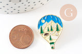 Broche pin's Montgolfière dorée 29.5mm, x1 (G9310)