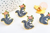 Broche pins animal écureil motif végétal doré émail,broche dorée ,décoration veste, 27x26mm,x1 G5540