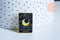 Broche pins carte tarot La lune mystique émail noir doré émail 30.5mm,broche dorée,décoration veste,x1 G6718