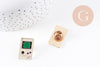 Broche pins console portable jeux vidéos doré émail noir 24x15mm, x1 (G5899)