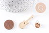 Broche pins guitare émail rouge doré 42mm, x1 (G10168)
