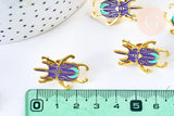 Broche pins insecte mystique doré émaillé,décoration veste, 28x19mm, x1 (G5542)