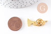Broche pins trompette tuba zamac doré 29.5mm, x1 (G10159)