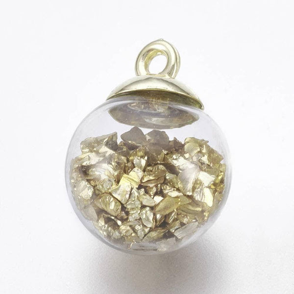 Bulle verre pour créations pendentif 14mm, x2 (G5369)