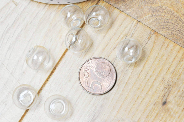 Bulle verre pour créations pendentif 14mm, x2 (G5369)