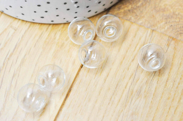 Bulle verre pour créations pendentif 14mm, x2 (G5369)