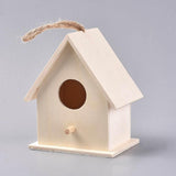 Cabane à oiseau en bois massif brut, 18.5cm, x1 (G4890)