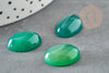 Cabochon agate naturelle vert émeraude 18x13mm, x1 (G0377)