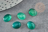 Cabochon agate naturelle verte 10x8mm, x1 (G1831)