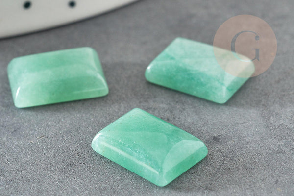 Cabochon aventurine verte,cabochon rectangle, aventurine naturelle,pierre naturelle, 10 x4mm, x1 G1144