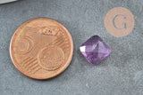 Cabochon carré améthyste naturelle 8x8mm, x1 (G8654)