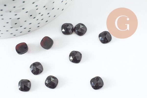 Cabochon carré obsidienne naturelle 8x8mm, x1 (G9700)