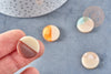 Cabochon disque acrylique bicolore 19mm, x1 (G8679)