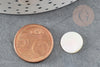 Cabochon disque nacre blanche naturelle 12mm, x1 G8540