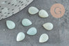 Cabochon goutte amazonite naturelle 6x8mm,x1 (G8369)