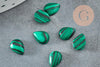 Cabochon goutte malachite de synthèse 6x8mm, x1 (G2807)