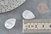 Cabochon goutte quartz facetté 18mm, cabochon goutte,cabochon cristal de roche,quartz naturel, x1 G5398