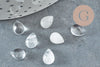 Cabochon goutte quartz naturel 8x6mm, x1 (G2268)