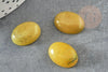 Cabochon jade vert olive naturel 13x18mm, x1 G5045