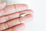 Cabochon navette cristal métal platine à coudre4x15mm, x5 (G0137)