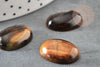 Cabochon œil de tigre marron ovale, cabochon ovale, œil de tigre naturel, pierre naturelle,20x15mm, x1 G8056
