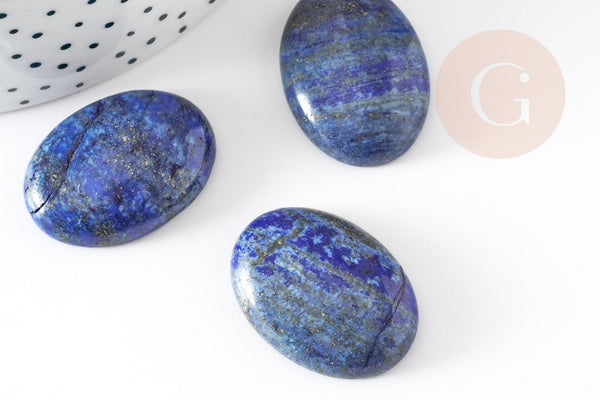 Cabochon ovale Lapis Lazulis naturel 22x30mm, x1 (G2594)