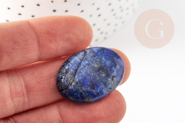 Cabochon ovale Lapis Lazulis naturel 22x30mm, x1 (G2594)