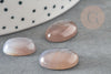 Cabochon ovale agate grise naturelle 11x16mm, x1 (G2293)