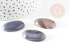Cabochon ovale agate grise naturelle 28mm, x1 (G2226)