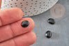 Cabochon ovale agate naturelle noire 10x8mm, x1 (G6710)
