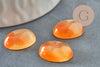 Cabochon ovale agate naturelle orange 16x12mm, x1 (G9960)