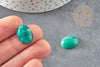 Cabochon ovale agate naturelle vert rayé 18x13mm, x1 (G3109)