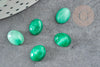 Cabochon ovale agate naturelle verte 8x10mm, x1 (G1652)