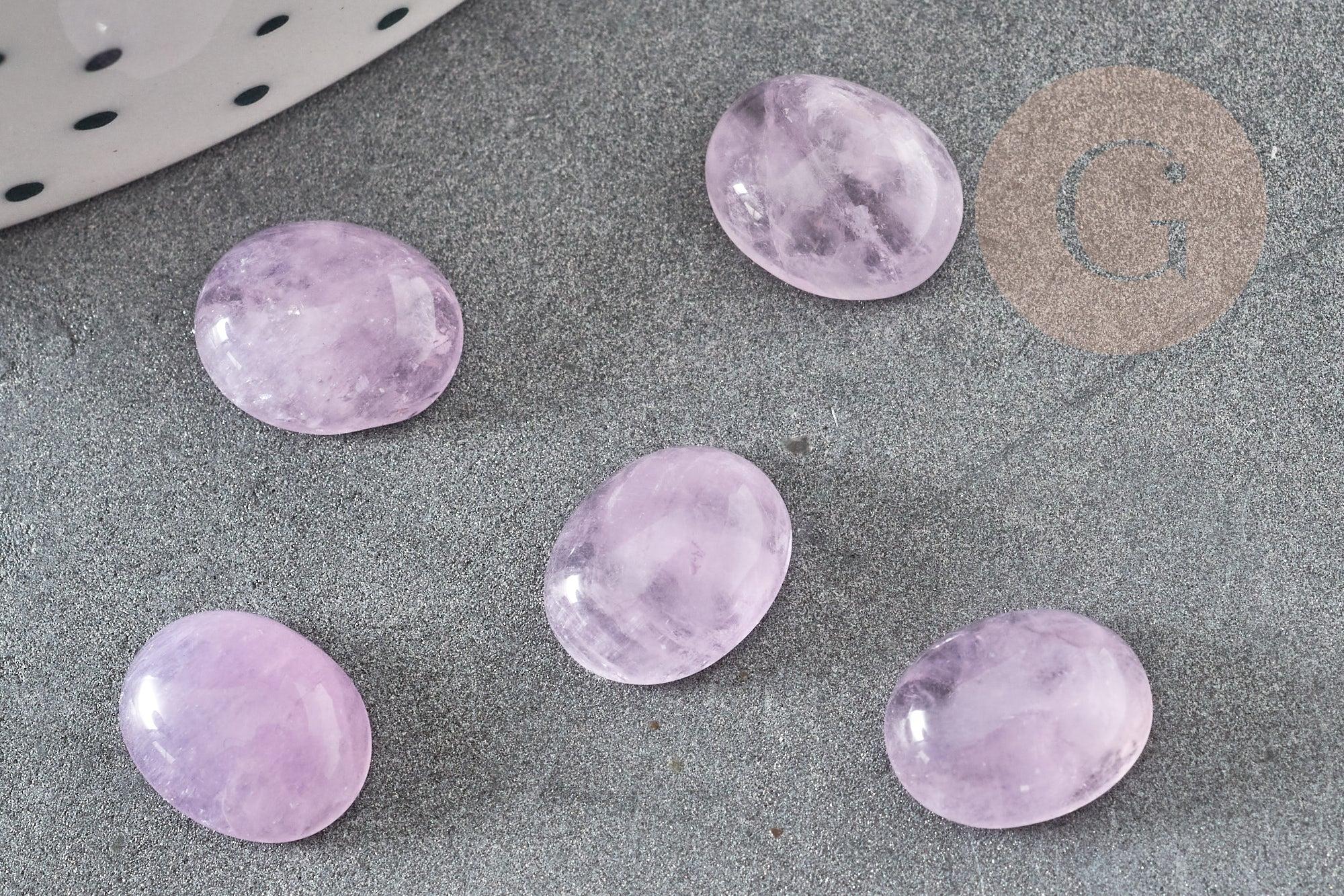 Cabochon ovale améthyste naturelle 8x10mm, x1 (G1184)