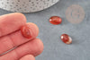 Cabochon ovale cornaline naturelle orange 10x14mm, x1 (G4483)
