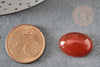 Cabochon ovale cornaline naturelle orange 13x18mm, x1 (G4482)