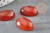 Cabochon ovale cornaline naturelle orange 13x18mm, x1 (G4482)