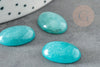 Cabochon ovale en jade naturel vert aqua 13x18mm, x1 (G2480)