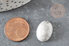 Cabochon ovale howlite blanche naturelle 18 x13mm, x1 (G2021)