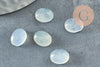 Cabochon ovale jade blanc naturel 10x8mm, x1 (G9512)